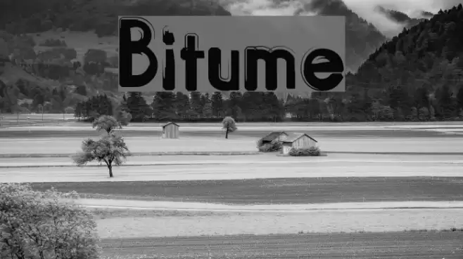 Bitume Font examples