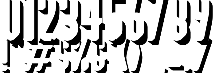 BivoacDropShadowDemo-DropShadow Font OTHER CHARS