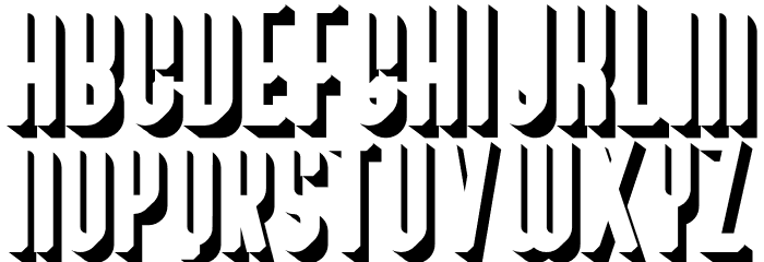 BivoacDropShadowDemo-DropShadow Font LOWERCASE