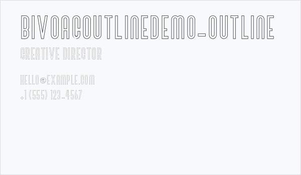 BivoacOutlineDemo-Outline Business Card
