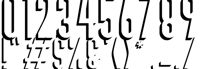 BivoacShadowDemo-Shadow Font OTHER CHARS