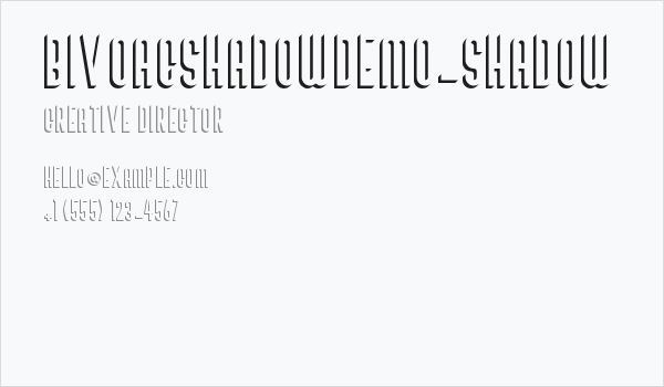 BivoacShadowDemo-Shadow Business Card
