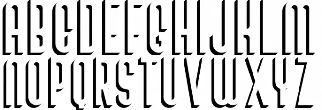 BivoacShadowDemo-Shadow フォント 小文字