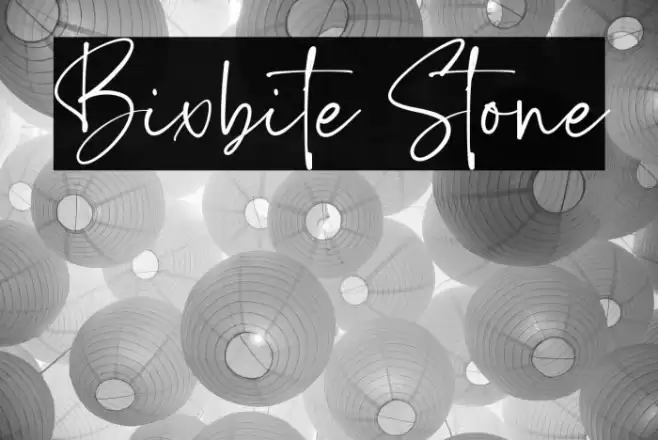 Bixbite Stone Font examples