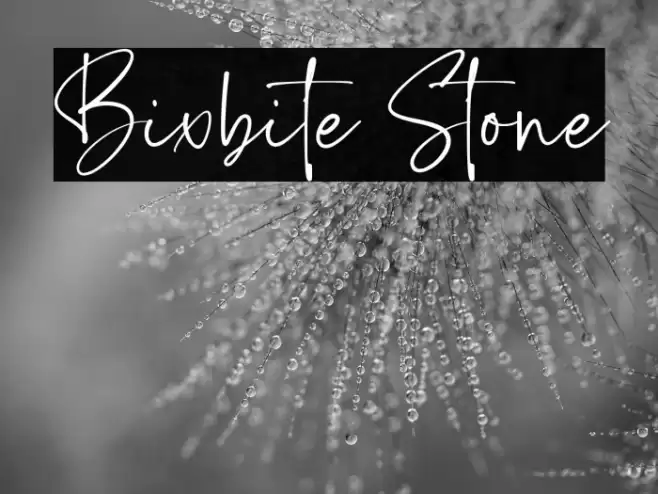 Bixbite Stone Font examples