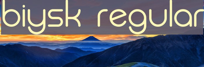 Biysk Regular Font examples