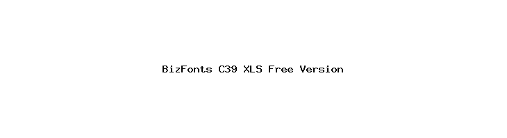 BizFonts C39 XLS Free Version  フリーフォントのダウンロード