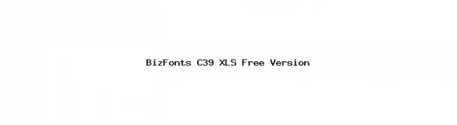 BizFonts C39 XLS Free Version  baixar fontes gratis