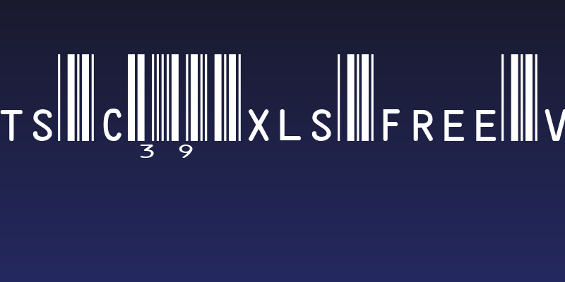 BizFonts C39 XLS Free Version Social Header