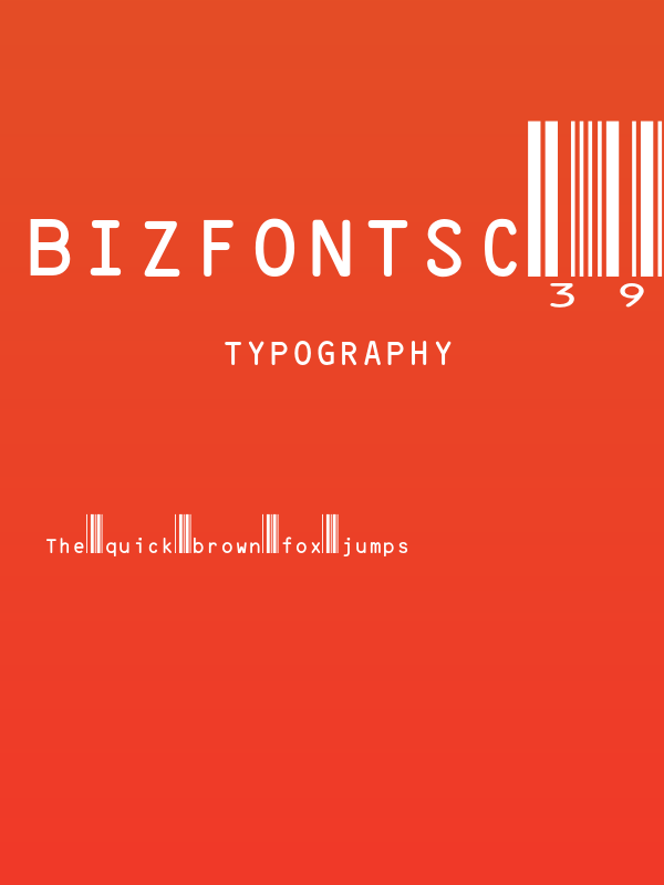 BizFontsC39XLSFreeVersion Poster