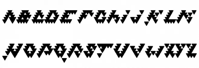 Bizar Loved Triangles Шрифта ВЕРХНИЙ