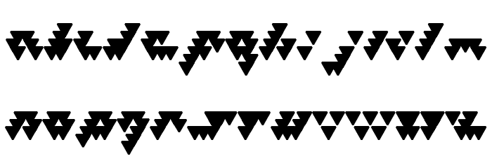 Bizar Loved Triangles Font LOWERCASE