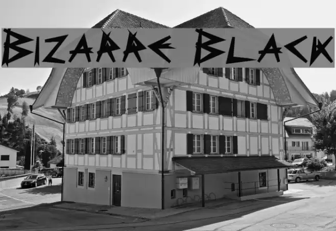 Bizarre Black Font examples
