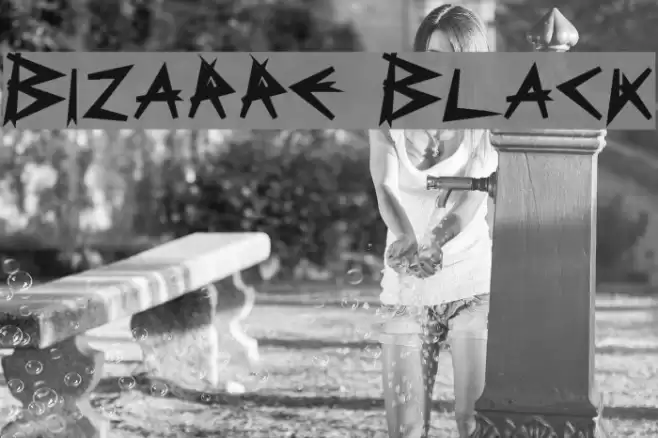 Bizarre Black Font examples