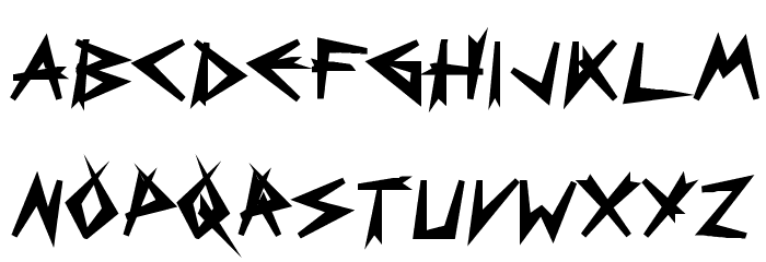 Bizarre Black Font LOWERCASE