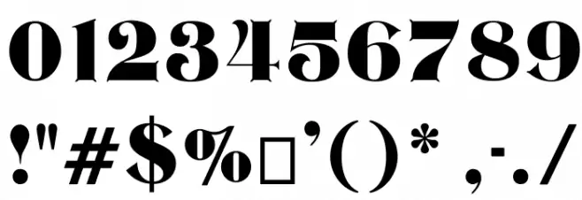 Bizarre Bold Font OTHER CHARS