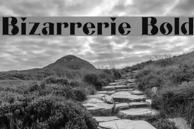 Bizarrerie Bold Font examples