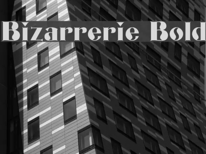 Bizarrerie Bold Font examples