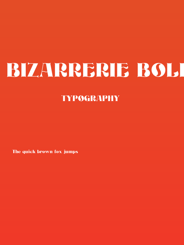Bizarrerie Bold Poster