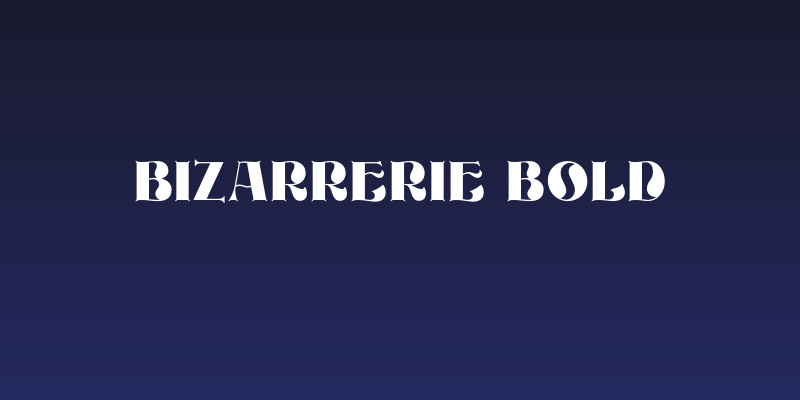 Bizarrerie Bold Social Header