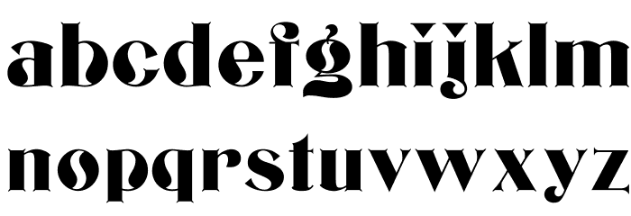 Bizarrerie Bold Font LOWERCASE