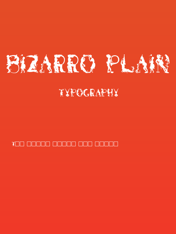 Bizarro Plain Poster