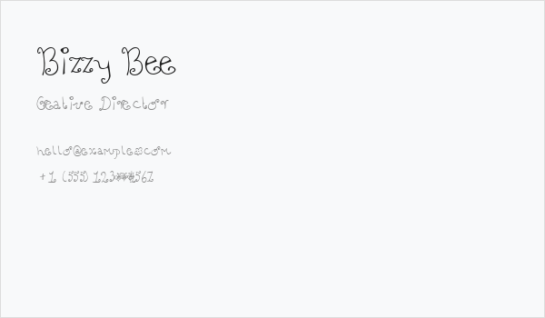 Bizzy Bee Business Card
