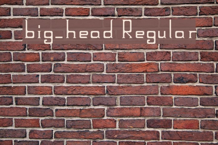 big_head Regular Font examples