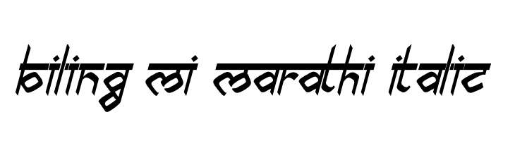 biling mi marathi Italic  les polices de caractères gratuit tlcharger