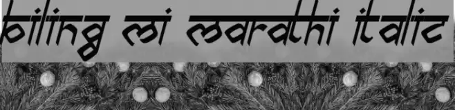 biling mi marathi Italic Font examples