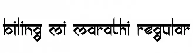 biling mi marathi Regular  les polices de caractères gratuit tlcharger