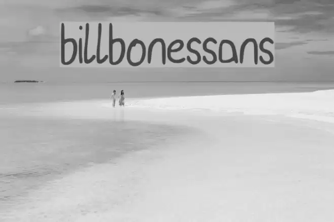 billbonessans Font examples