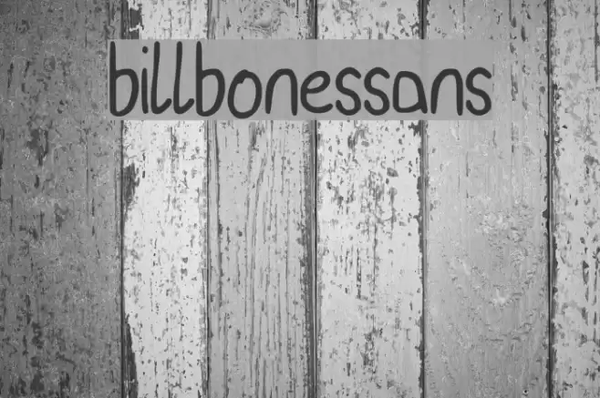 billbonessans Font examples