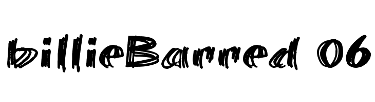billieBarred 06 Font