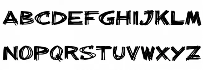 billieBarred 06 Schriftart Groß