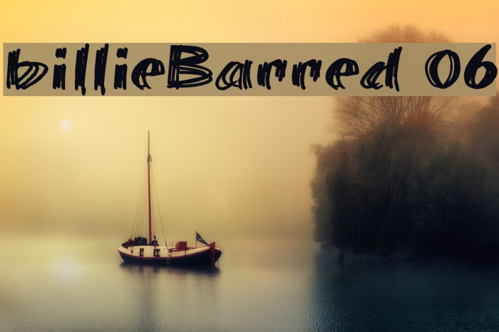billieBarred 06 Font examples