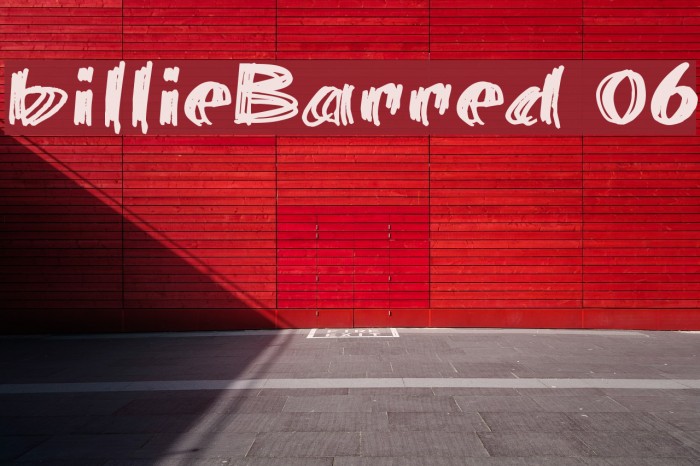 billieBarred 06 Font examples