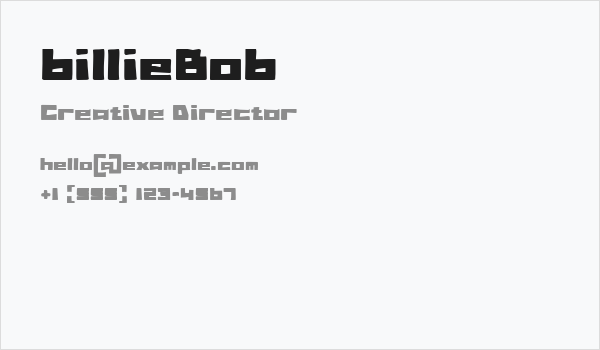 billieBob Business Card
