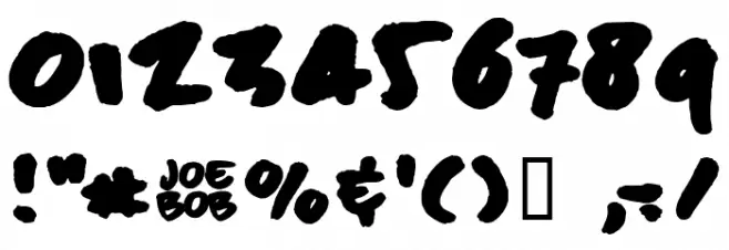 billieBoldHand Font OTHER CHARS