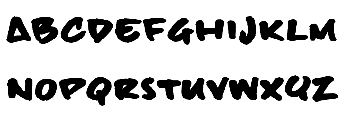 billieBoldHand Font LOWERCASE