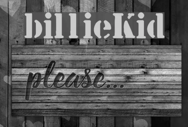 billieKid Font examples
