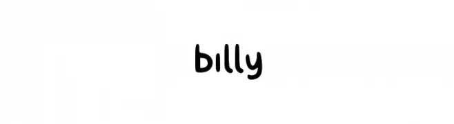 billy  नि: शुल्क फ़ॉन्ट्स डाउनलोड