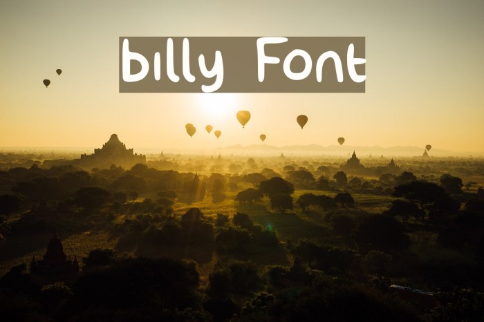 billy Font examples