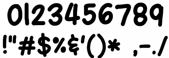 bingbong Font OTHER CHARS