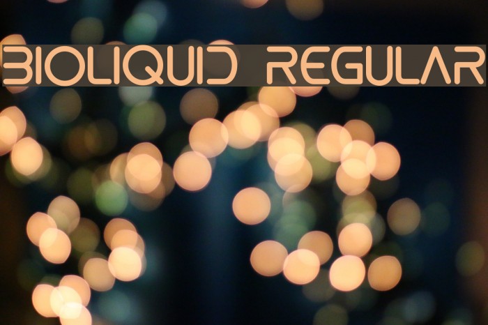 bioliquid Regular Font examples