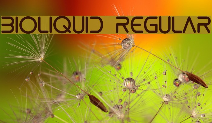 bioliquid Regular Font examples
