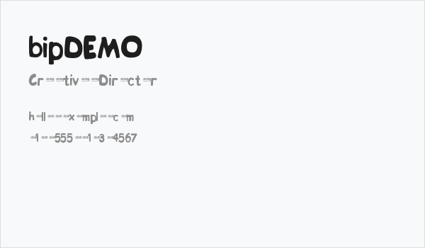 bipDEMO Business Card