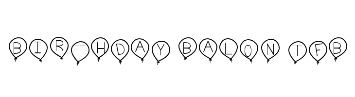 birthday balon tfb Font