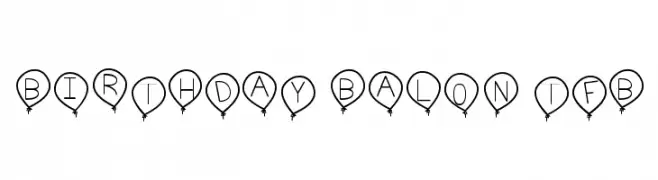 birthday balon tfb  Frei Schriftart Herunterladen