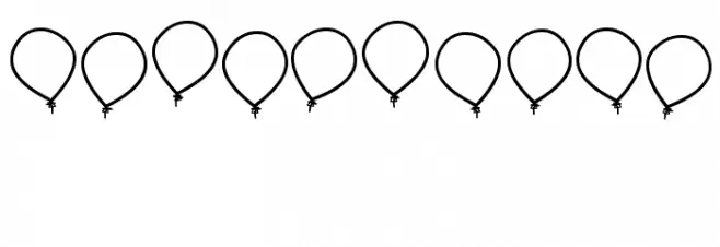 birthday balon tfb Font OTHER CHARS